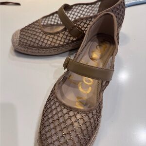 Women's Mesh Mary Jane Shoes Sam Edelman mackiemesh amber gold color size 9